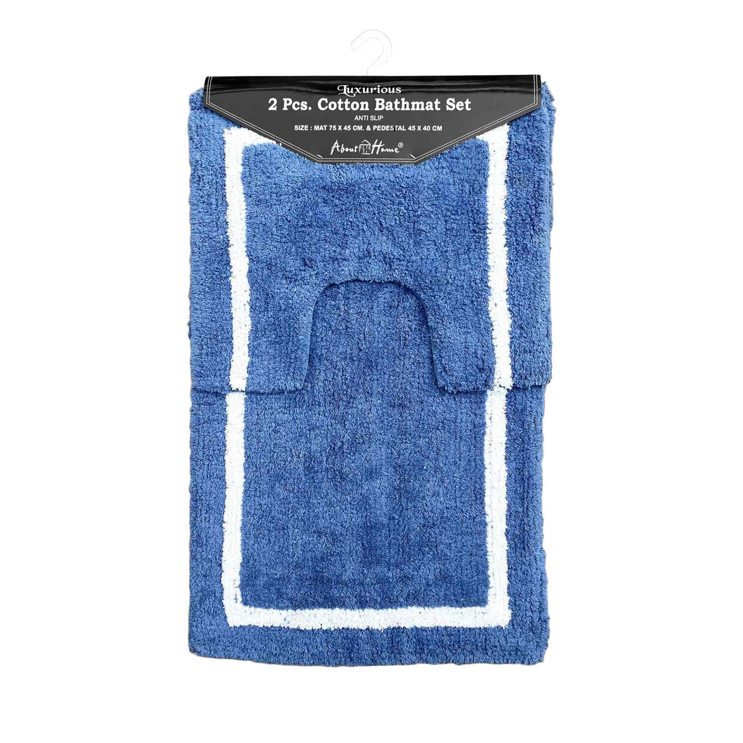 Cotton Bathmat Set | Blue | 2 Pack