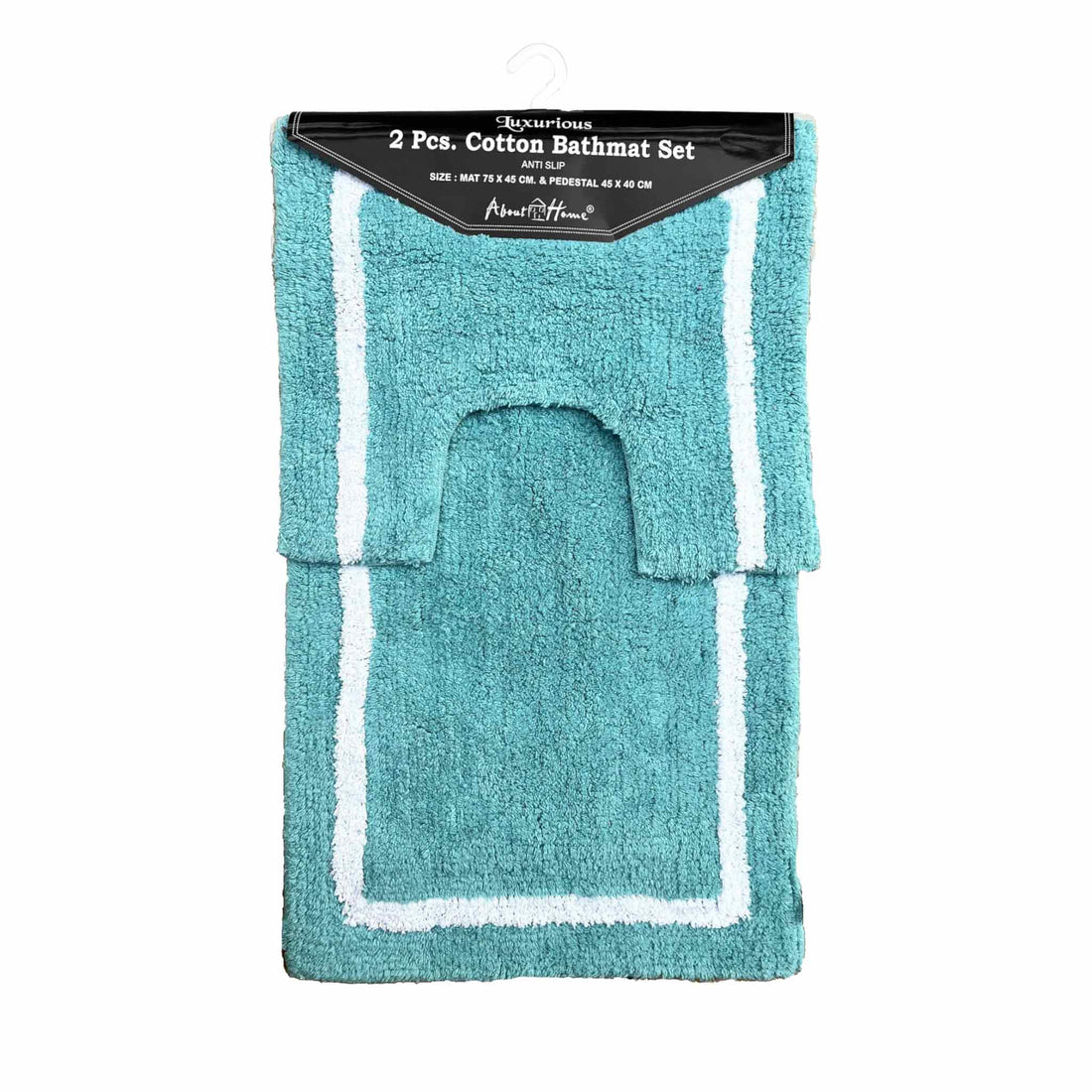 Cotton Bathmat Set | Light Turquoise | 2 Pack
