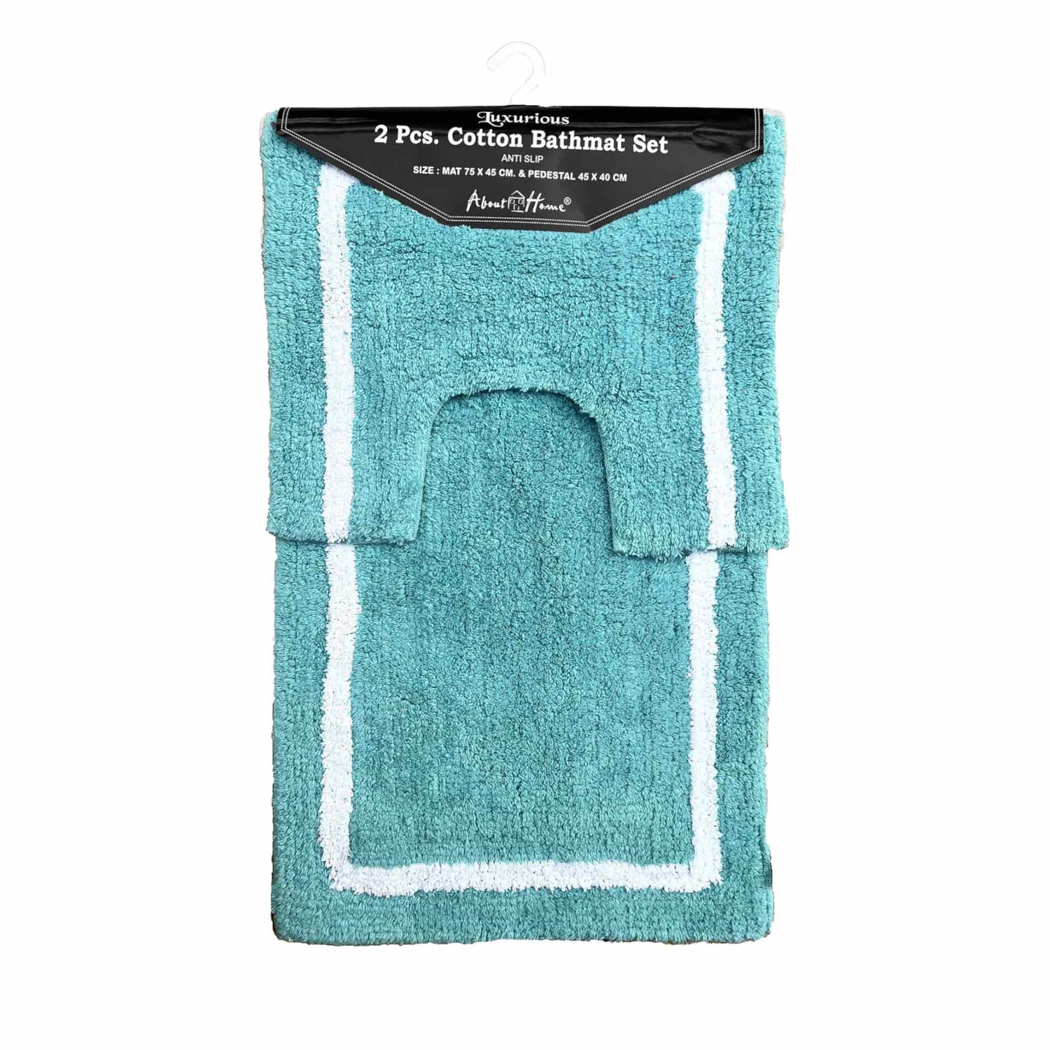 Cotton Bathmat Set | Light Turquoise | 2 Pack