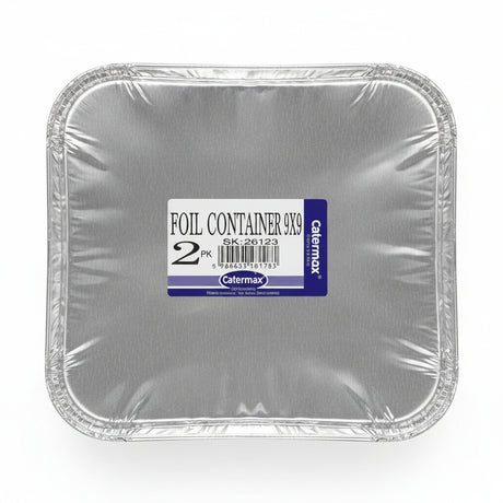 Foil Container 9x9 with Lid 2 Pack