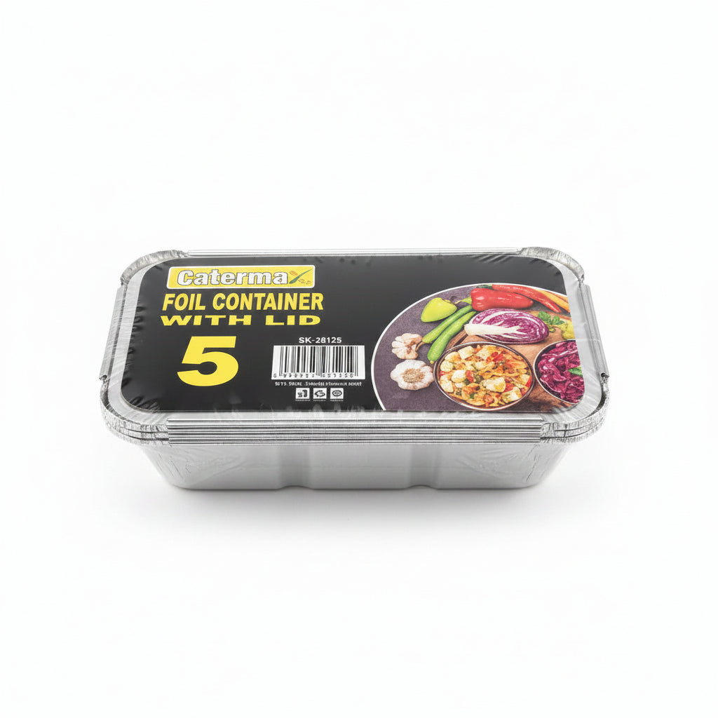 Foil Container with Lid 5 Pack