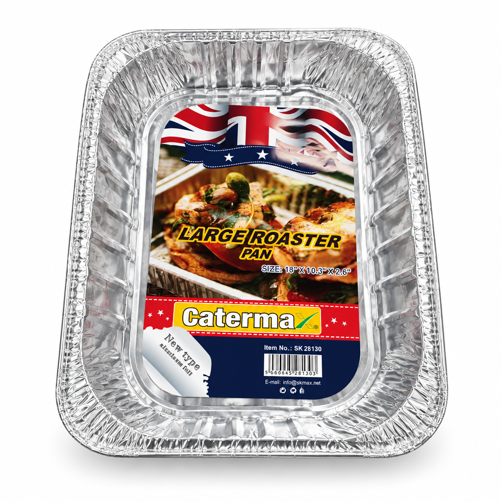 Large Aluminium Foil Roasting Tray 40.6cm Disposable Roaster Pan