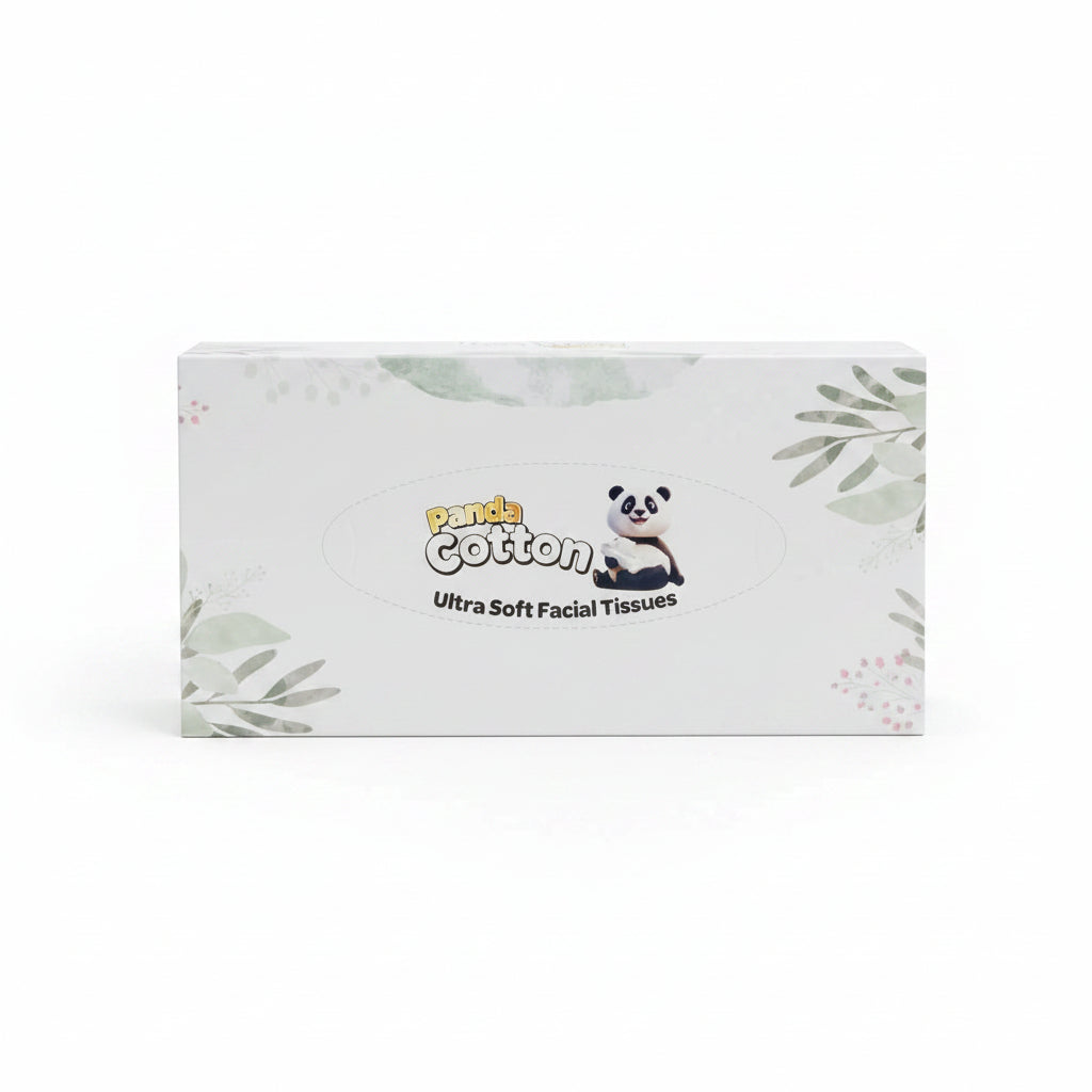 Panda Cotton Ultra  Soft Facial Tissues Box of 90