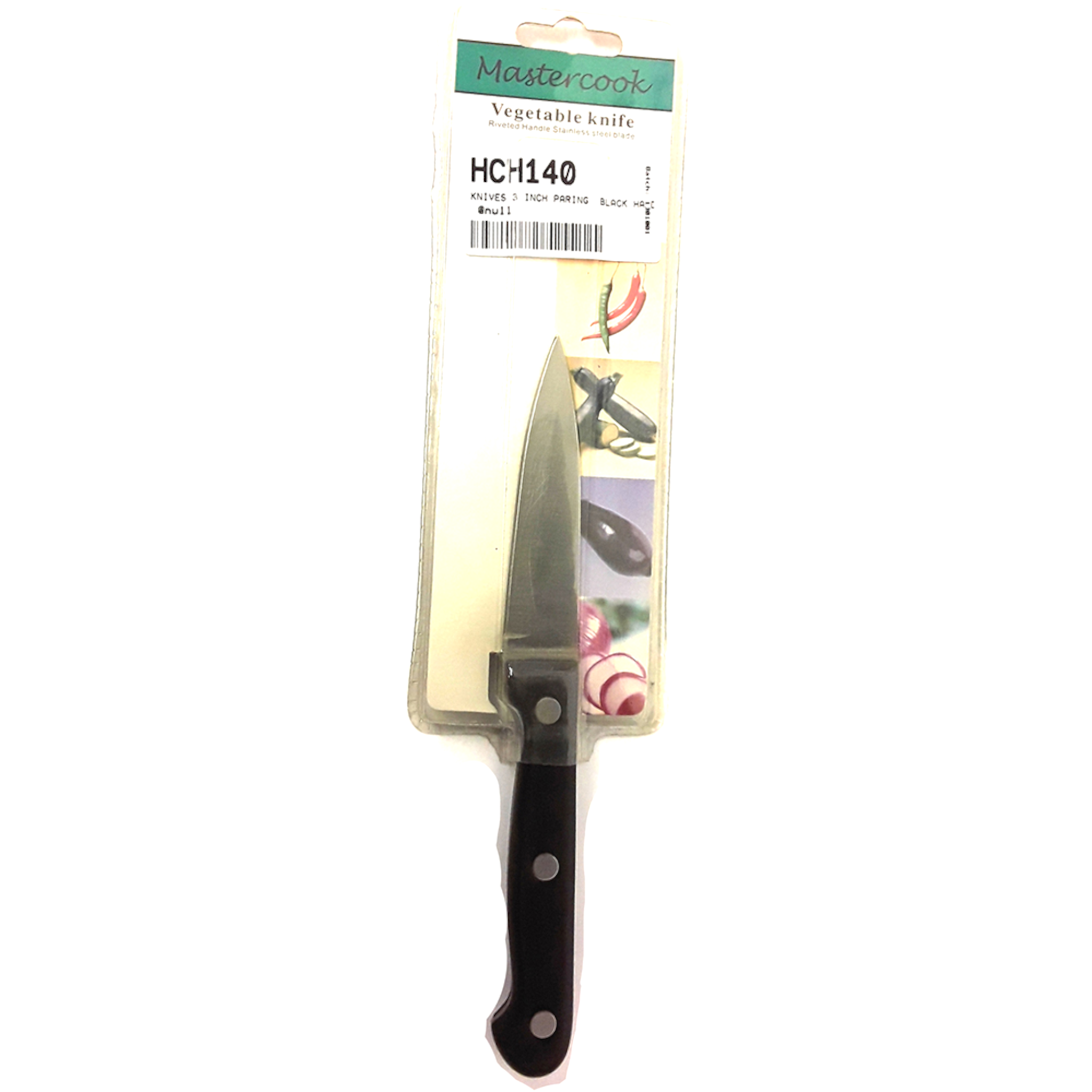 Knives 3 Inch Paring Black Handle