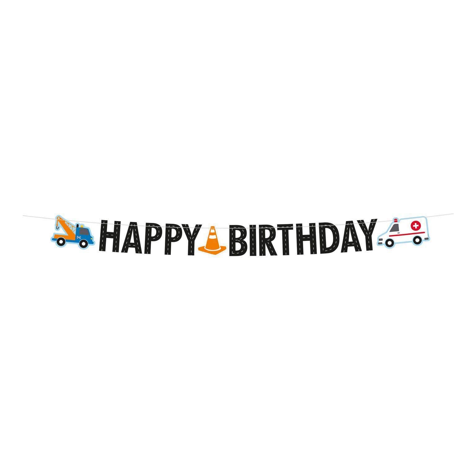On the Road Happy Birthday Letter banner