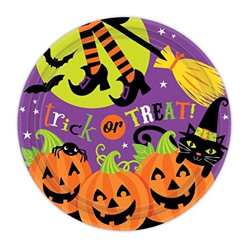 amscan Halloween Trick Or Treat Paper Plates 8pk