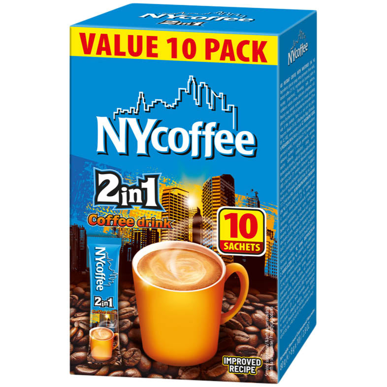 Ny 2 In 1 White Coffee Sachets Value 10 Pack