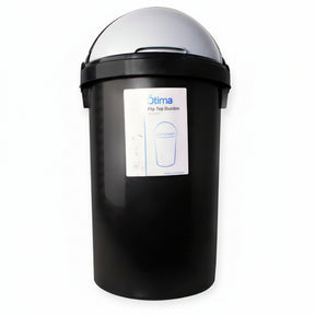 Otima Flip Flop Dustbin Black 25 Litre