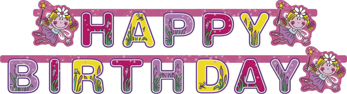 Funky Fairy Happy Birthday Letter Banner 1.80m/5.9 Feet