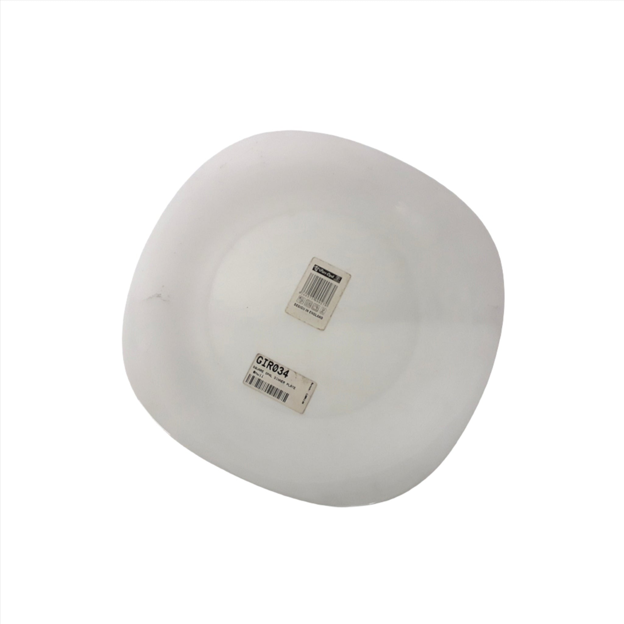 White Square Dinner Plate