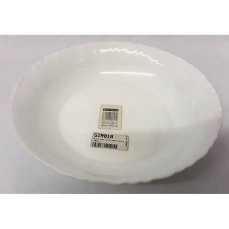 Opal Plain Round Pasta Plate White
