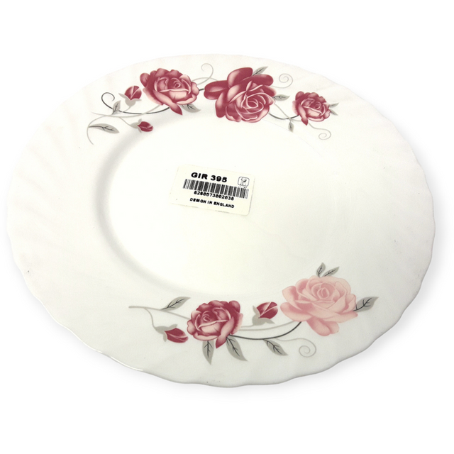 Pink Rose Round Dinner Plate