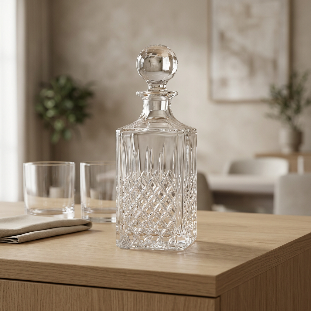 Square Decanter 1160ml with Stopper