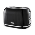 2 Slice Bread Toaster Fluted BLack 1 KW