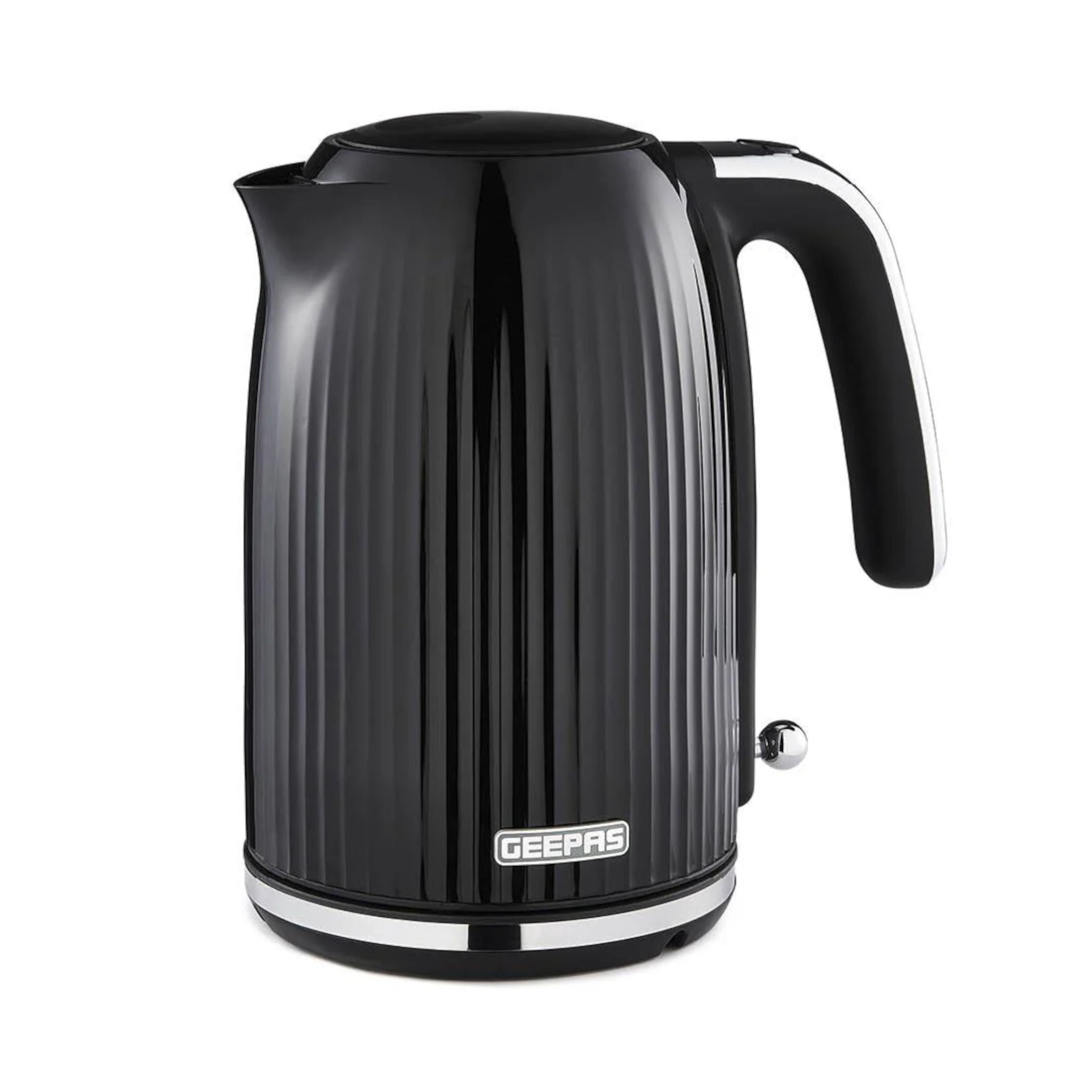 Fluted 1.7L Electric Cordless Kettle 3000W Black