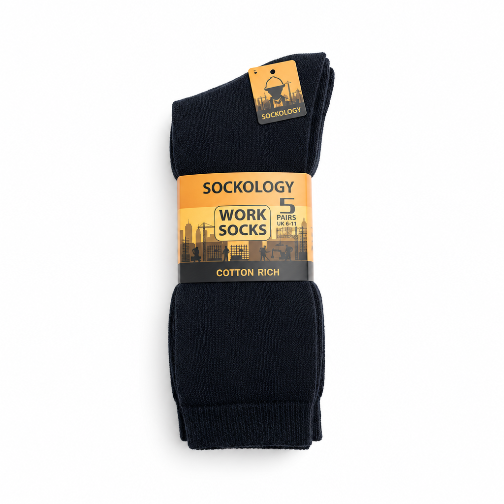Work Socks 5 Pack for Everyday Wear