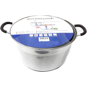 Mastercook 24cm Stainless Steel Casserole with Glass Lid