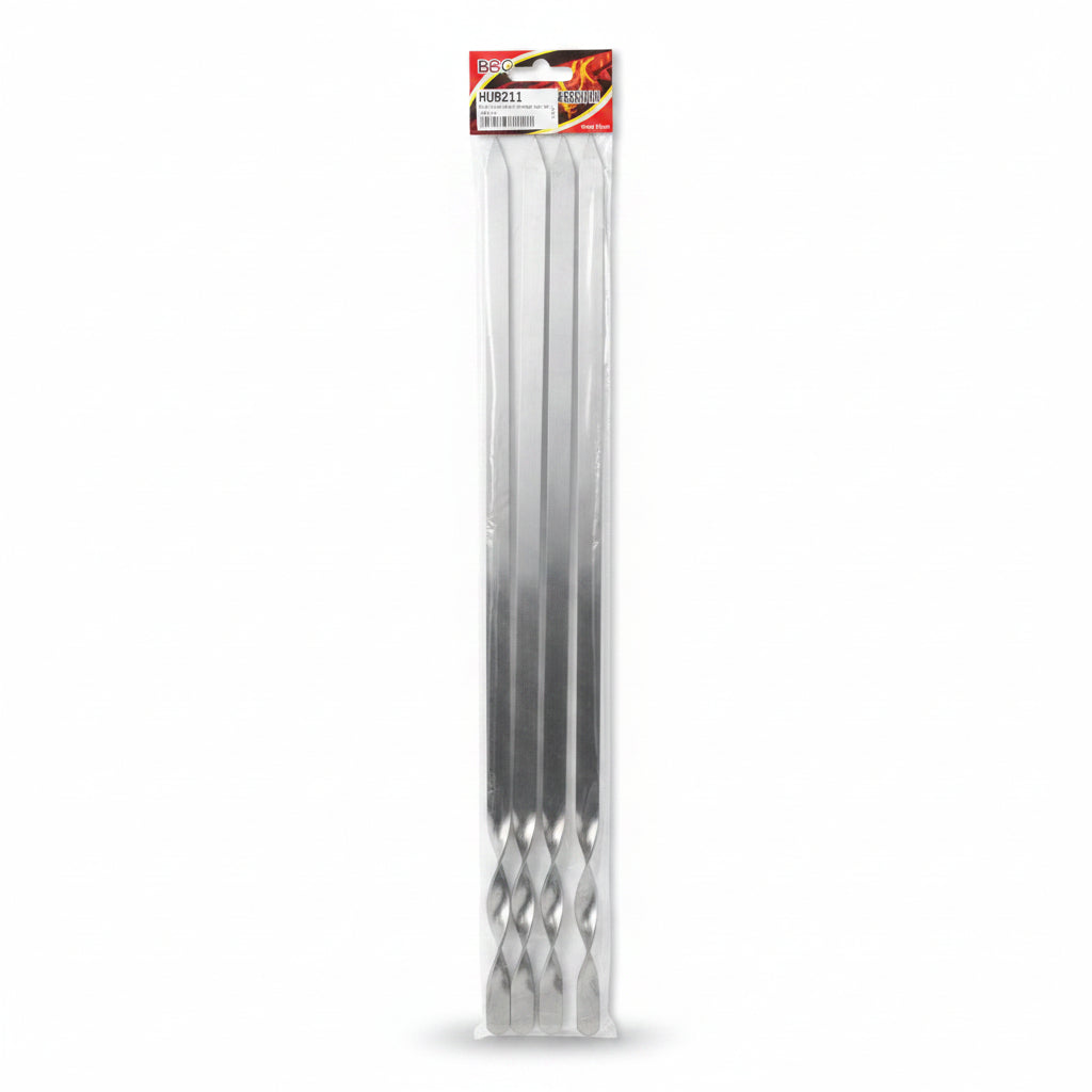 Flat Bbq Skewers 4pcs Set 1.5cm X 60cm