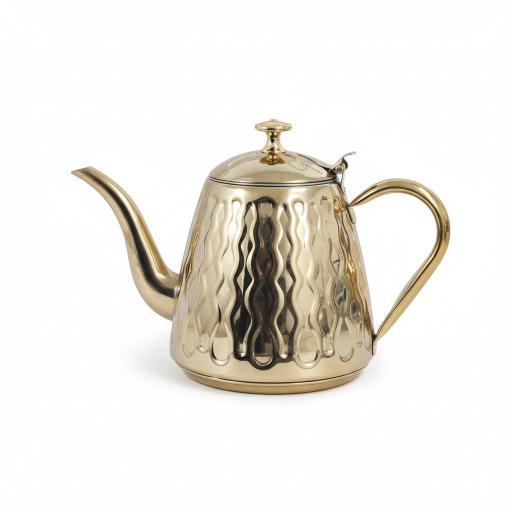 Stainless Steel Pineapple Kettle Gold 1.5 Litre