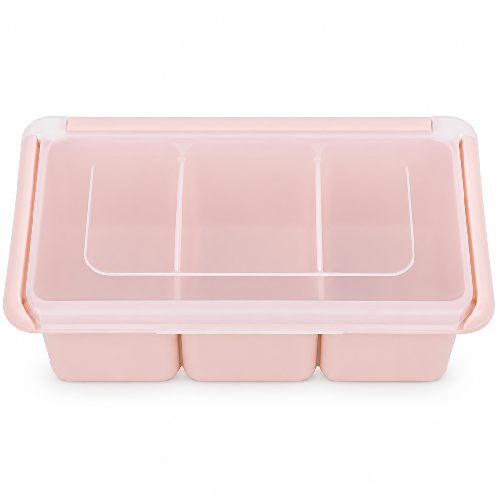 3 Compartment Seasoning Box with Lid