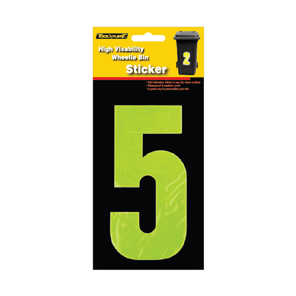 High Viz Wheelie Bin Number 5