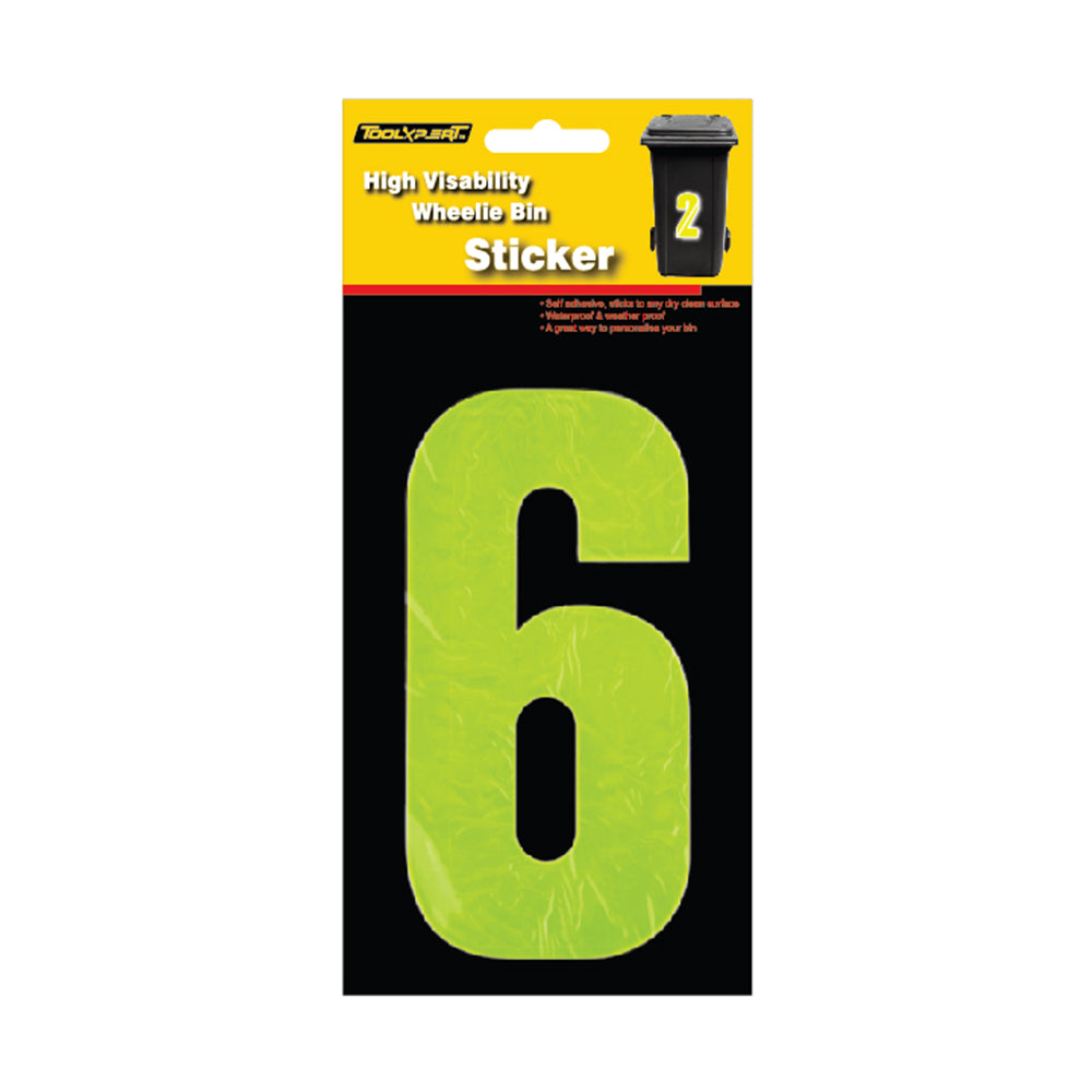 High Viz Wheelie Bin Number 6