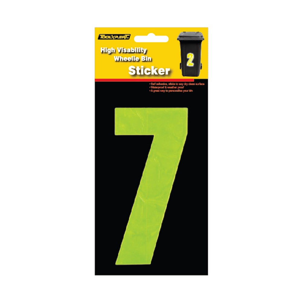 High Viz Wheelie Bin Number 7