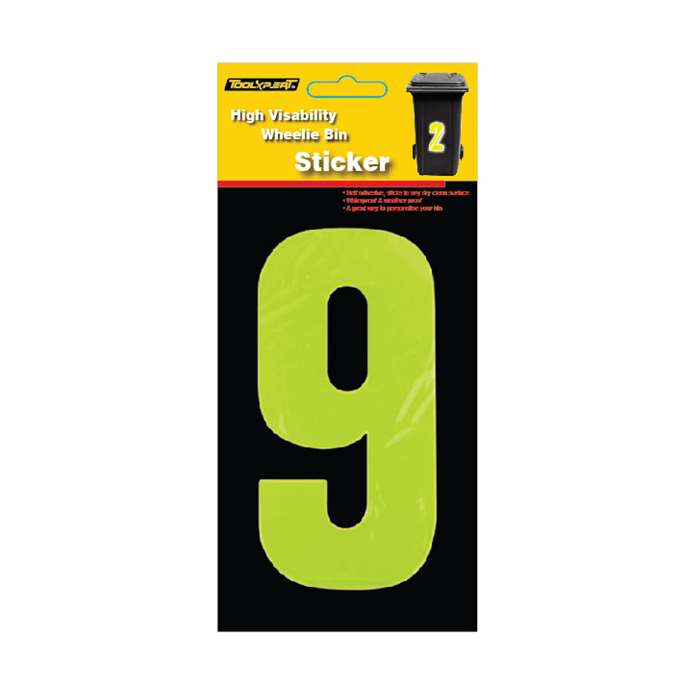 High Viz Wheelie Bin Number 9