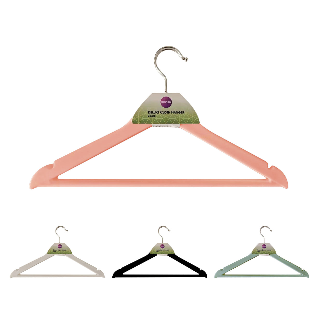 Deluxe Cloth Hanger 2Pk