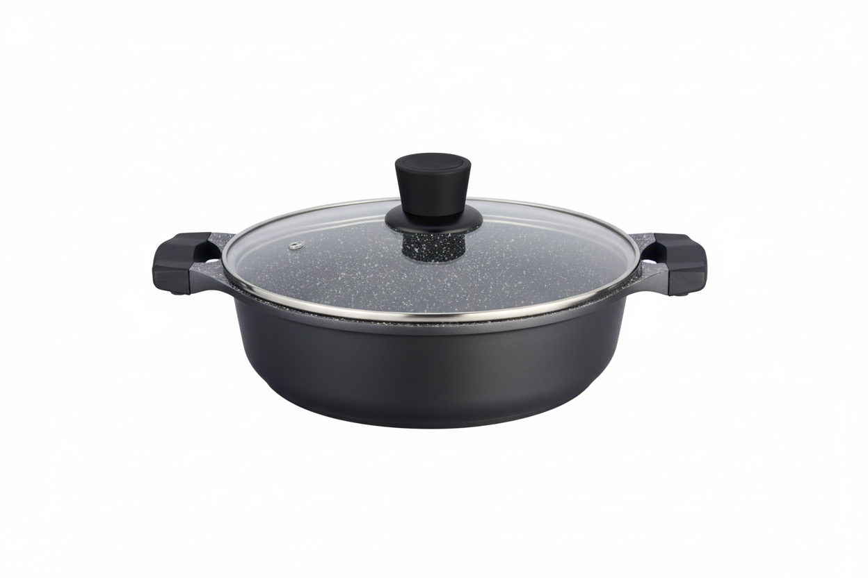 Mastercook 24cm Shallow Die Cast Casserole