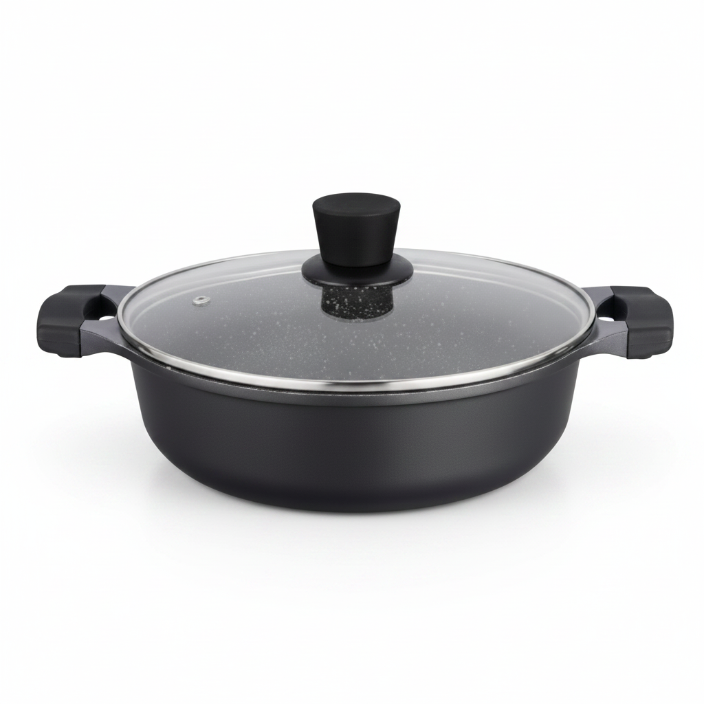 Mastercook 28cm Shallow Die Cast Casserole