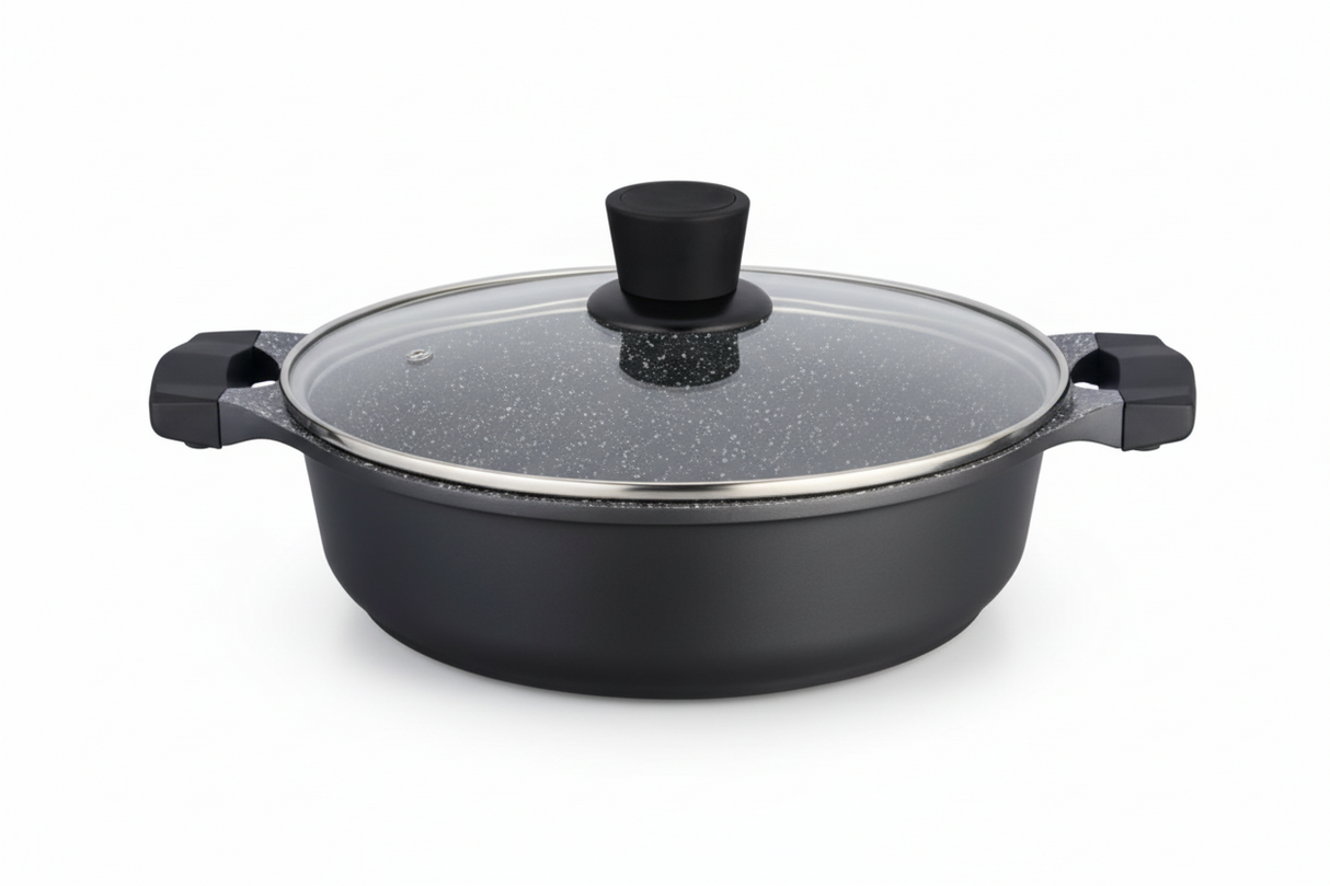 Mastercook 32cm Shallow Die Cast Casserole