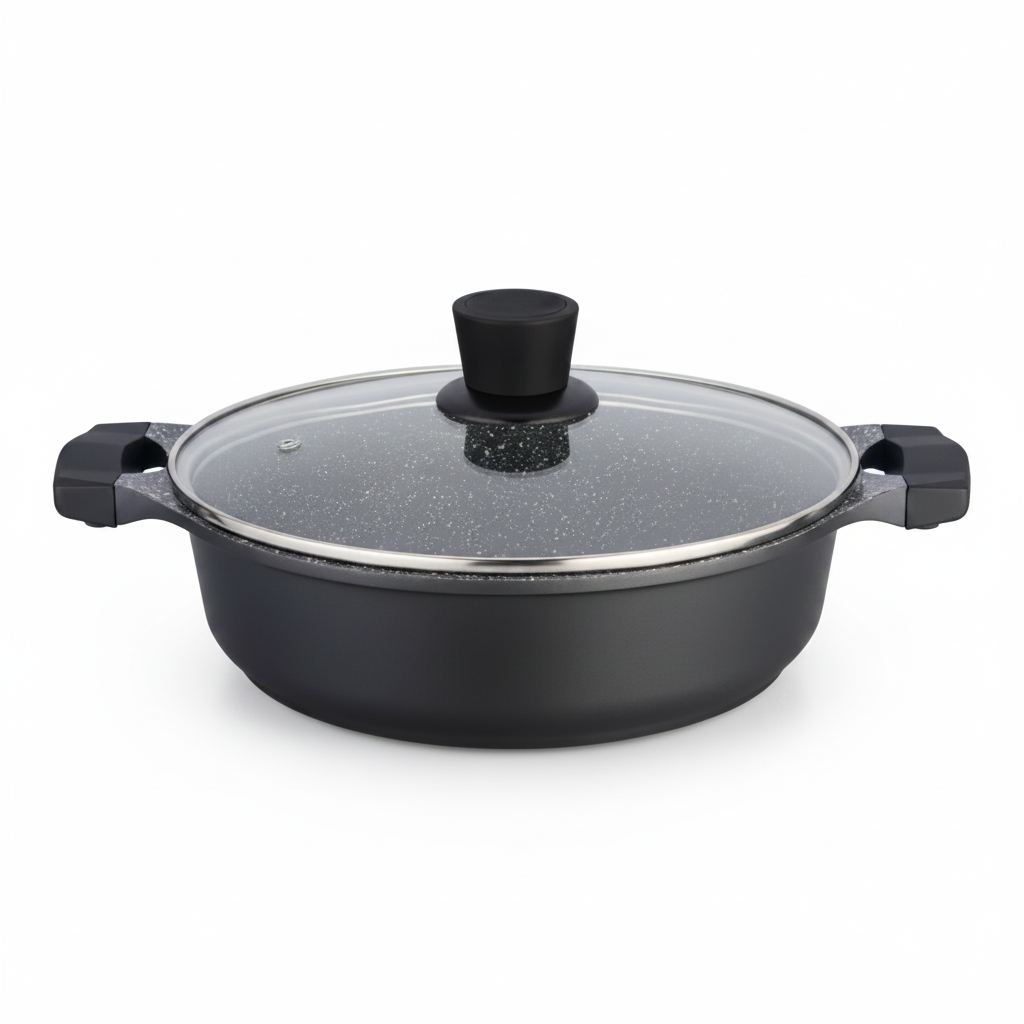 Mastercook 32cm Shallow Die Cast Casserole