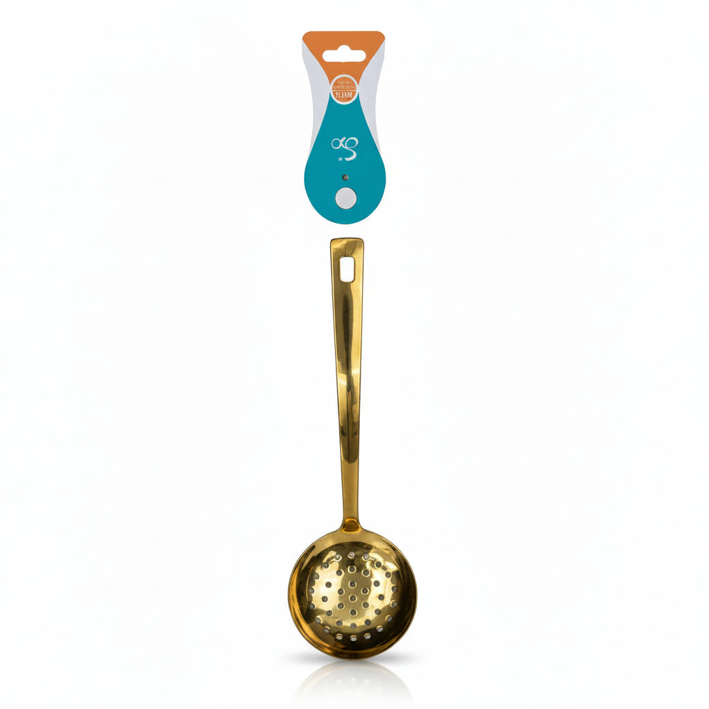 Mastercook Golden Slotted Spoon 25cm