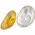 Gold/Silver Plastic Oval Basket