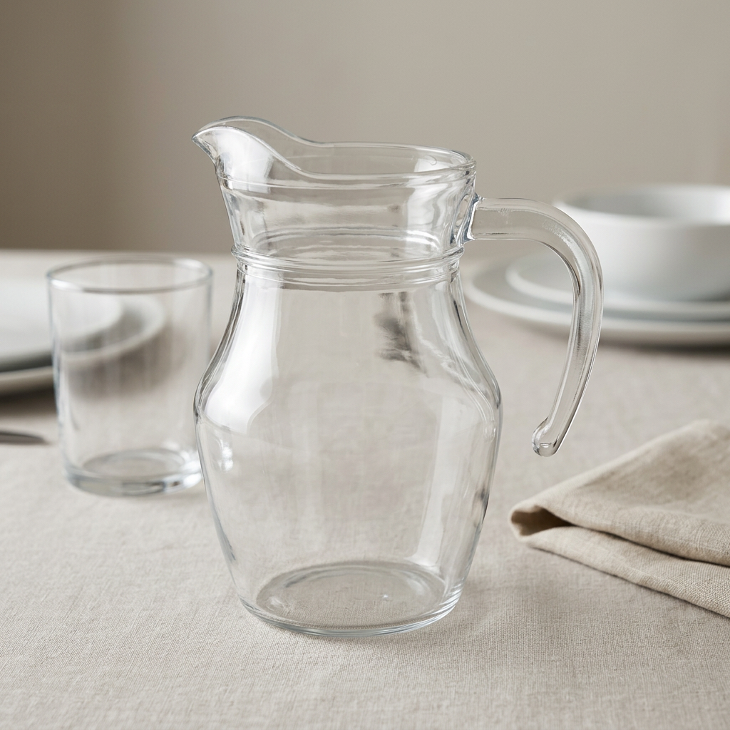 Clear Serving Jug 500ml with Handle and Pouring Spout