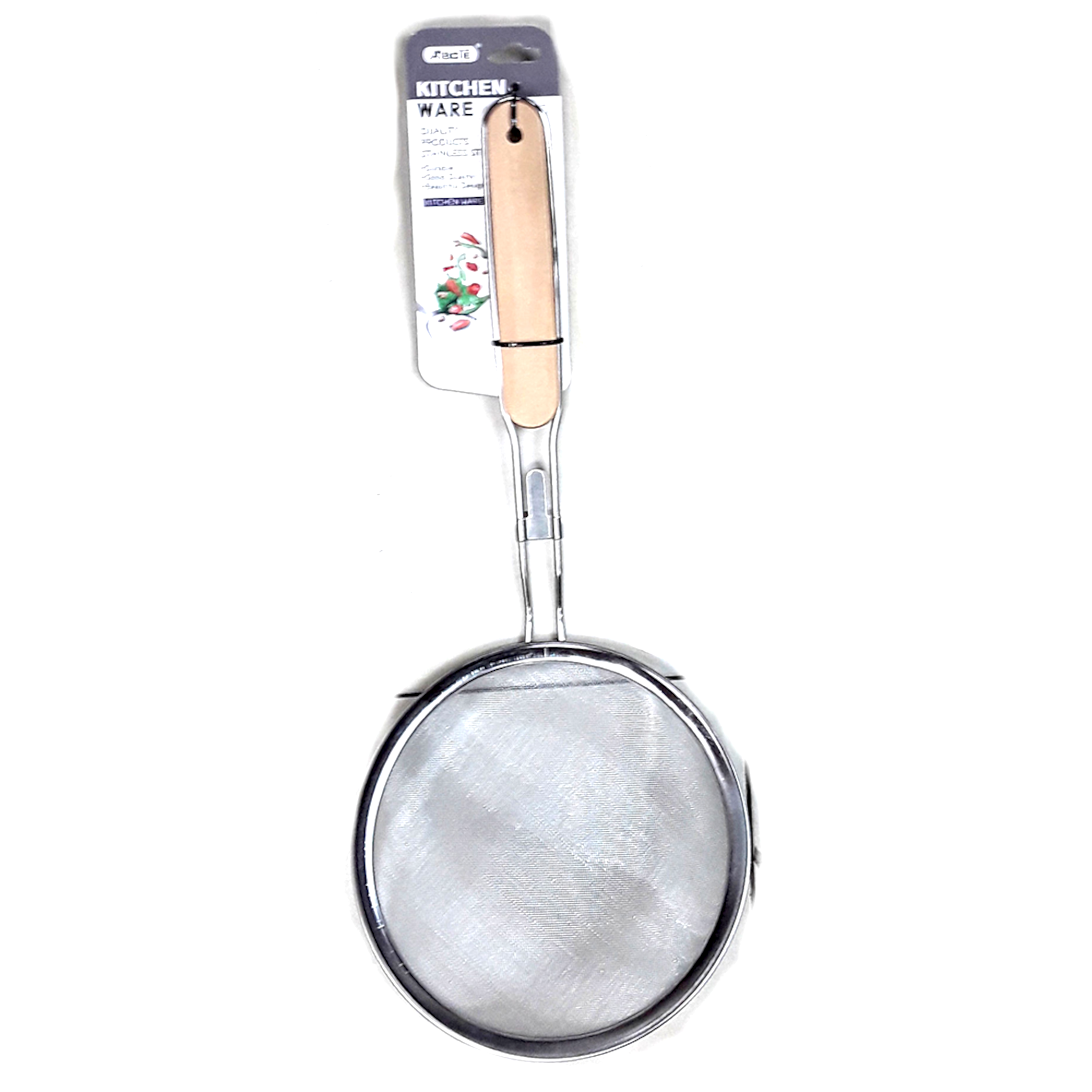Wooden Handle Mesh Strainer 12cm