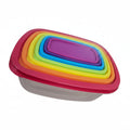 Rainbow Oblong 7pcs Plastic Container Set