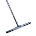 A metal squeegee with a long silver handle and a black rubber blade, shown on a plain white background.