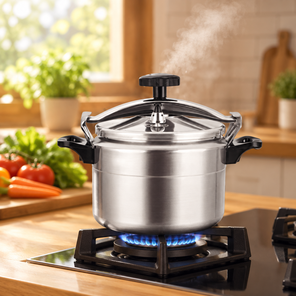 Aluminium Pressure Cooker 15L (30cm) - Fast & Safe Stovetop Cooking Pot