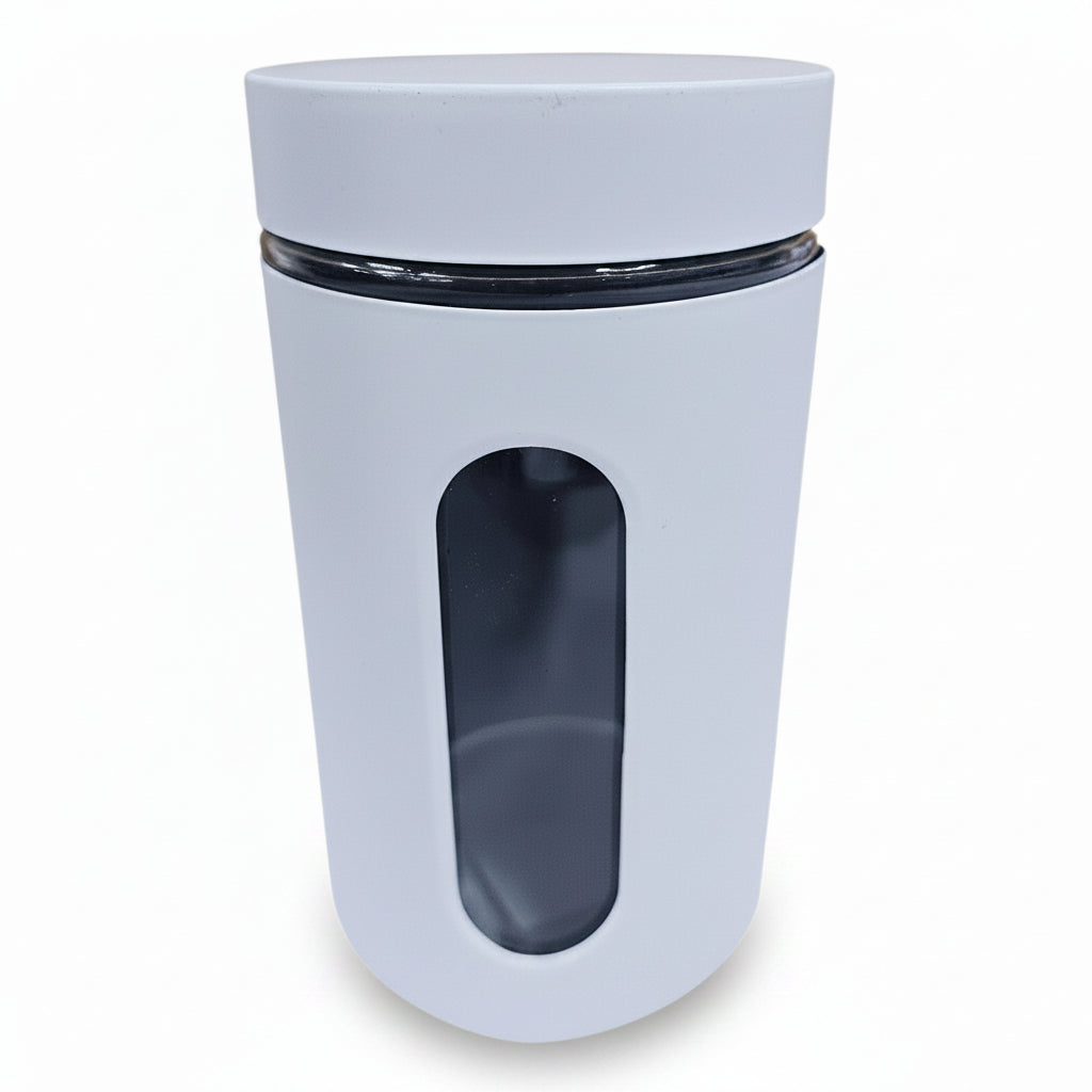 Cannister White With See Through Window