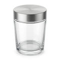 1.6L Round Glass Storage Jar with Stainless Steel Lid