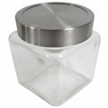 Square Glass Jar with Lid 1.3 Litre