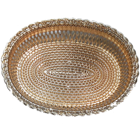 Oval Tray Gold/Silver 20.5cm