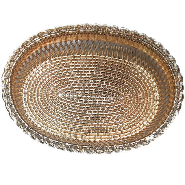 Oval Tray Gold/Silver 20.5cm