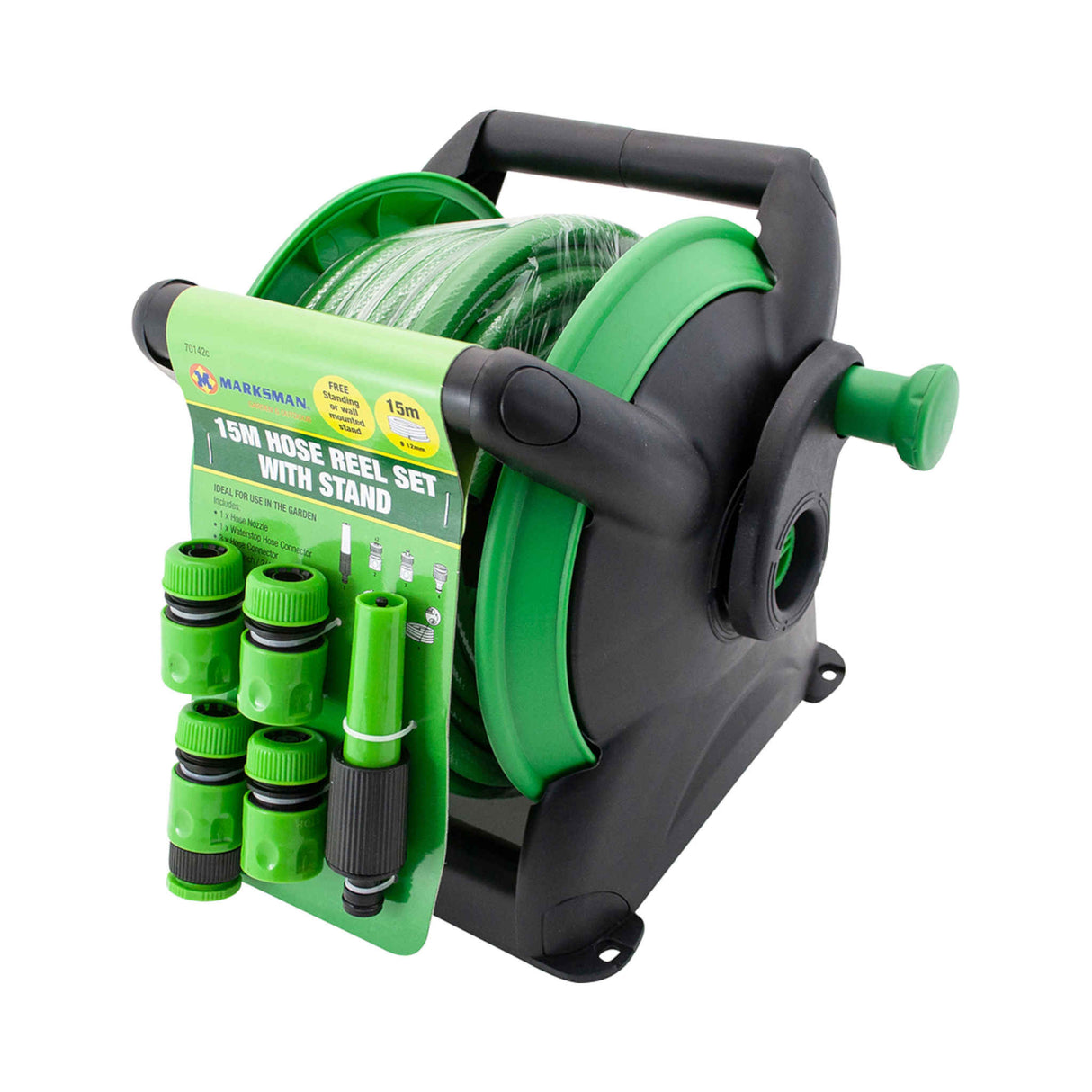 15m Compact Hose Reel With Stand+ Fittings