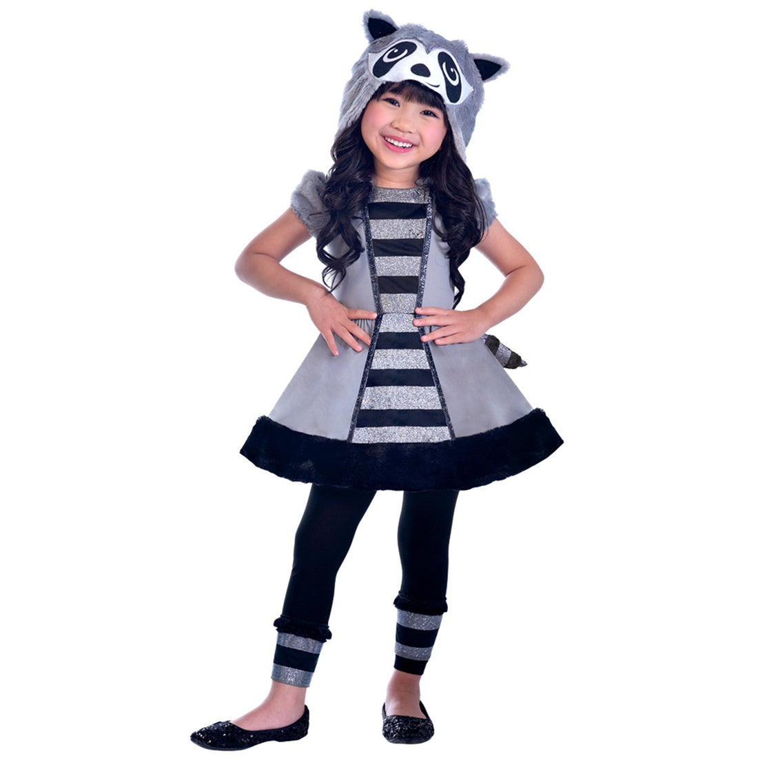 (9903511) Child Girls Racoon Costume (3-4yr)