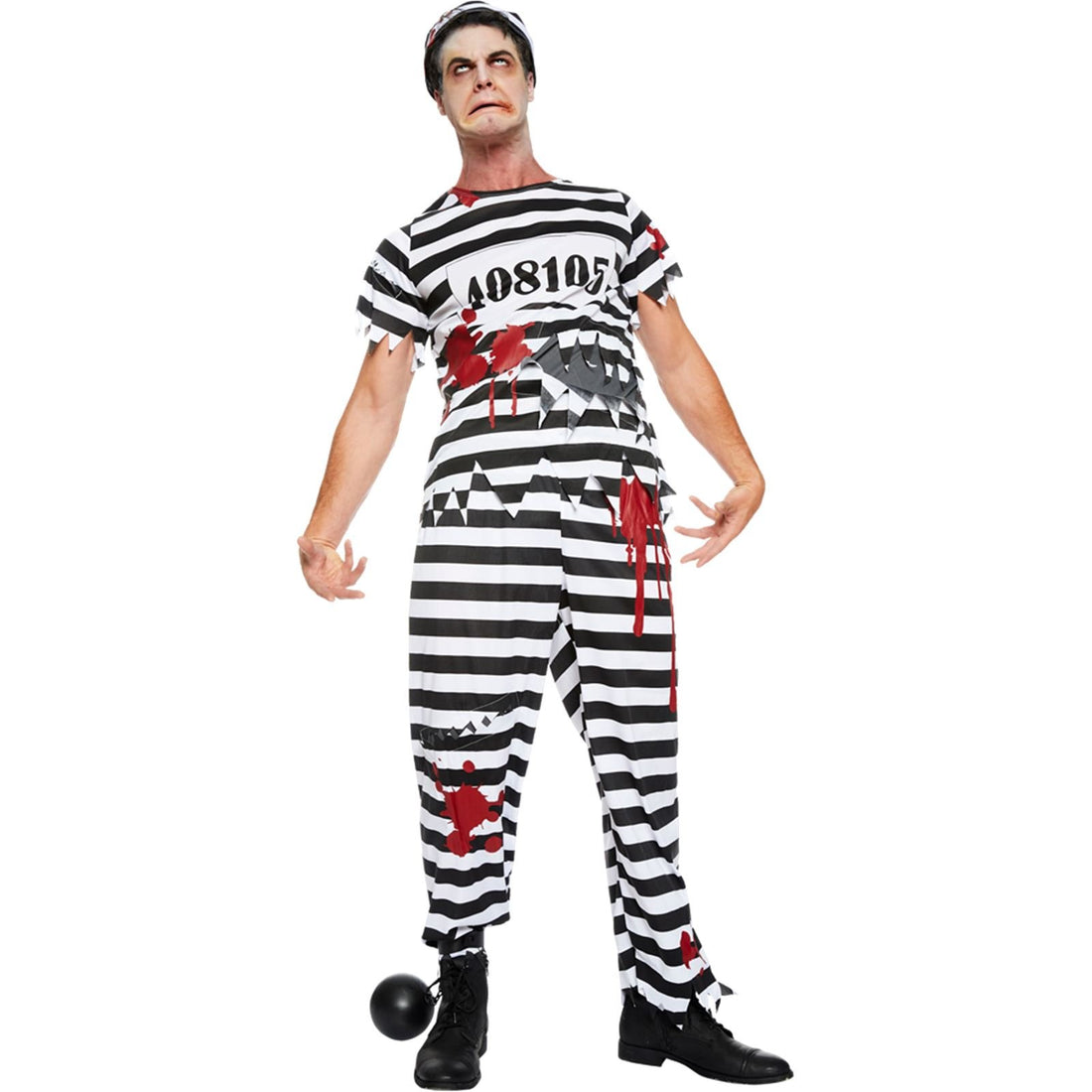 (9902665) Adult Mens Zombie Convict Costume (Medium)