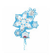 Frosty Snowflake Cluster SuperShape Foil Balloons