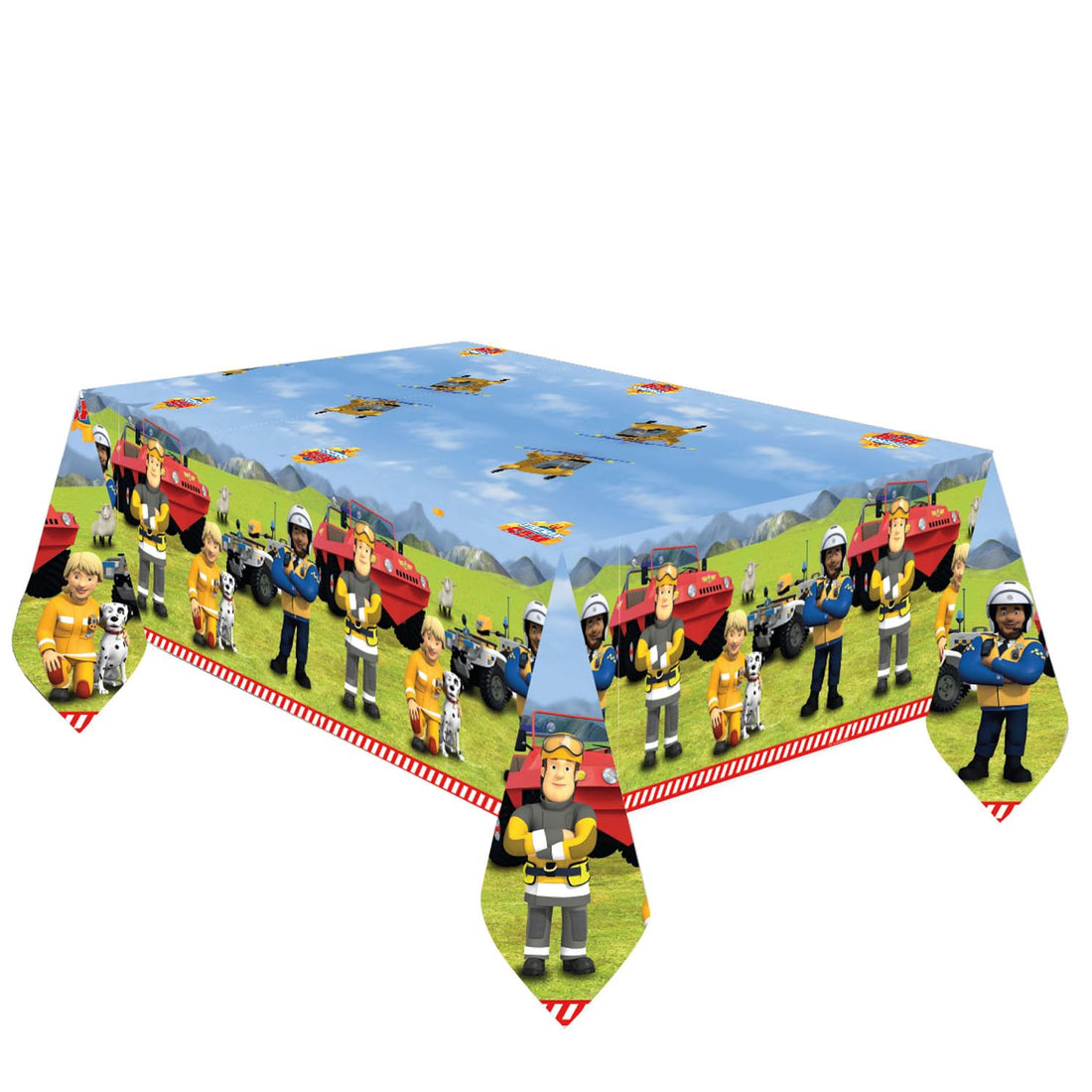amscan 9912961 - Officially Licensed Fireman Sam Paper Party Table Cover - 1.2 x 1.8m